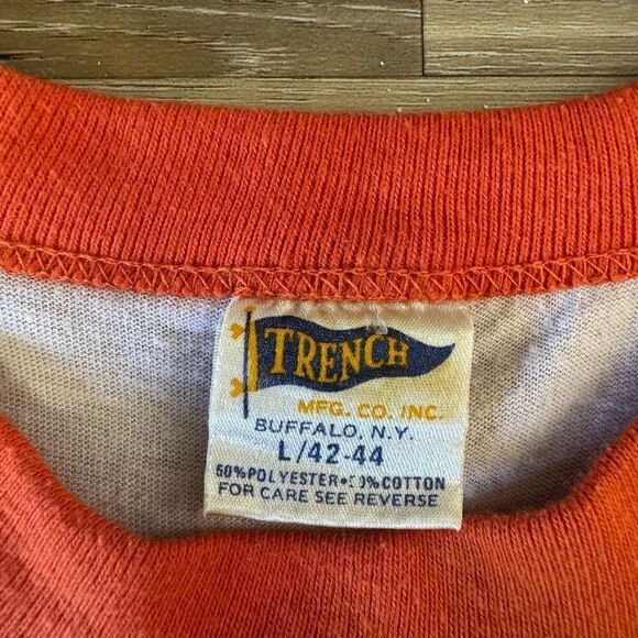 Vintage Denver Broncos 1986 AFC Champions Super Bowl Orange & White Size Large - Picture 6 of 10